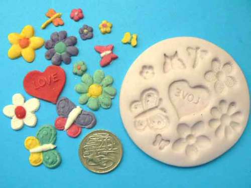 Butterflies and Blossoms Silicone Mould - Click Image to Close